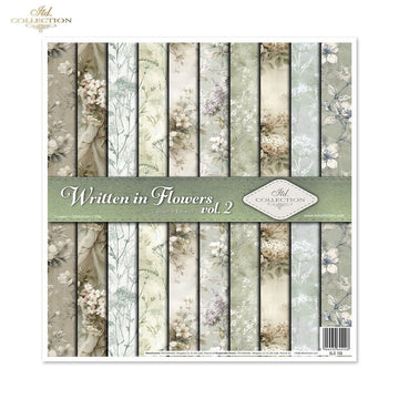 Scrapbooking-Papier Set Written in Flowers vol. 2 200 g/m2 310x320mm 11 Bögen