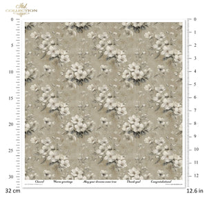Scrapbooking-Papier Set Written in Flowers vol. 2 200 g/m2 310x320mm 11 Bögen