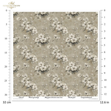 Scrapbooking-Papier Set Written in Flowers vol. 2 200 g/m2 310x320mm 11 Bögen