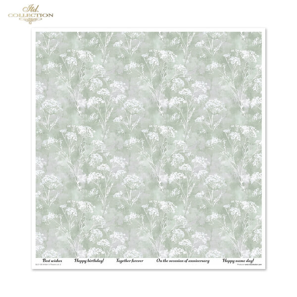 Scrapbooking-Papier Set Written in Flowers vol. 2 200 g/m2 310x320mm 11 Bögen