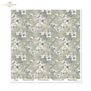 Scrapbooking-Papier Set Written in Flowers vol. 2 200 g/m2 310x320mm 11 Bögen
