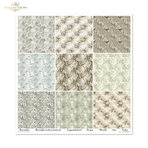 Scrapbooking-Papier Set Written in Flowers vol. 2 200 g/m2 310x320mm 11 Bögen