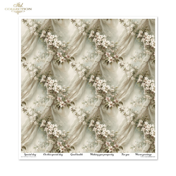 Scrapbooking-Papier Set Written in Flowers vol. 2 200 g/m2 310x320mm 11 Bögen