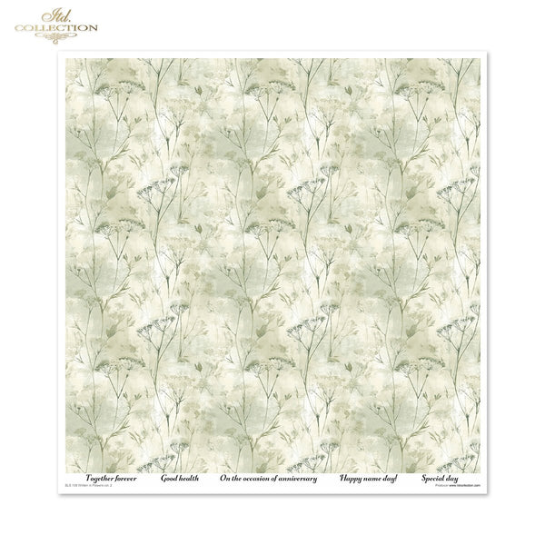 Scrapbooking-Papier Set Written in Flowers vol. 2 200 g/m2 310x320mm 11 Bögen