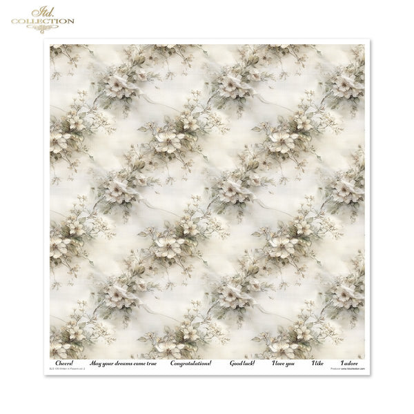 Scrapbooking-Papier Set Written in Flowers vol. 2 200 g/m2 310x320mm 11 Bögen