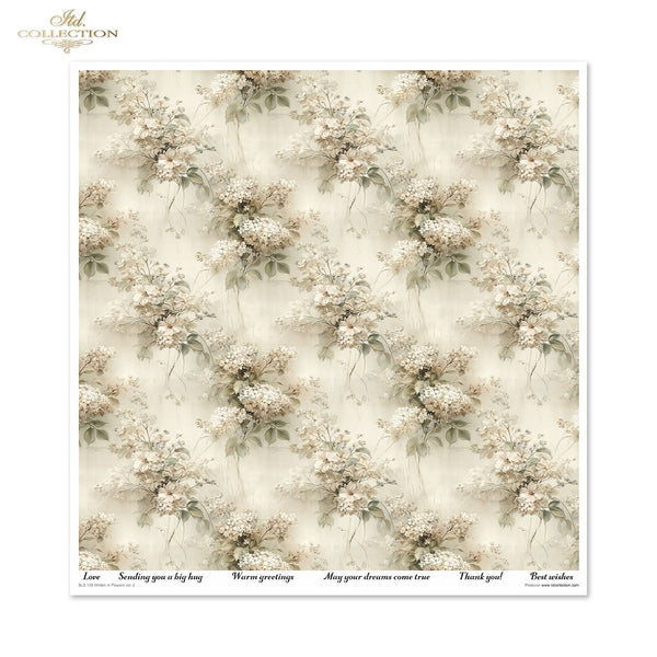 Scrapbooking-Papier Set Written in Flowers vol. 2 200 g/m2 310x320mm 11 Bögen