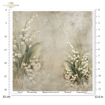 Scrapbooking-Papier Set Written in Flowers vol. 1 200 g/m2 310x320mm 11 Bögen