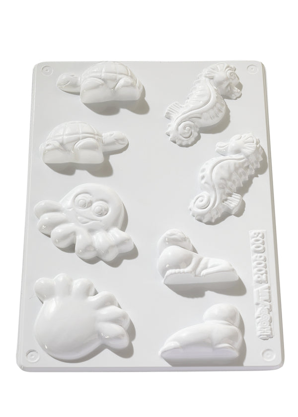 Soapyfun Meerestiere maritim Gießform für Seifenhobby  5 - 7,5 cm