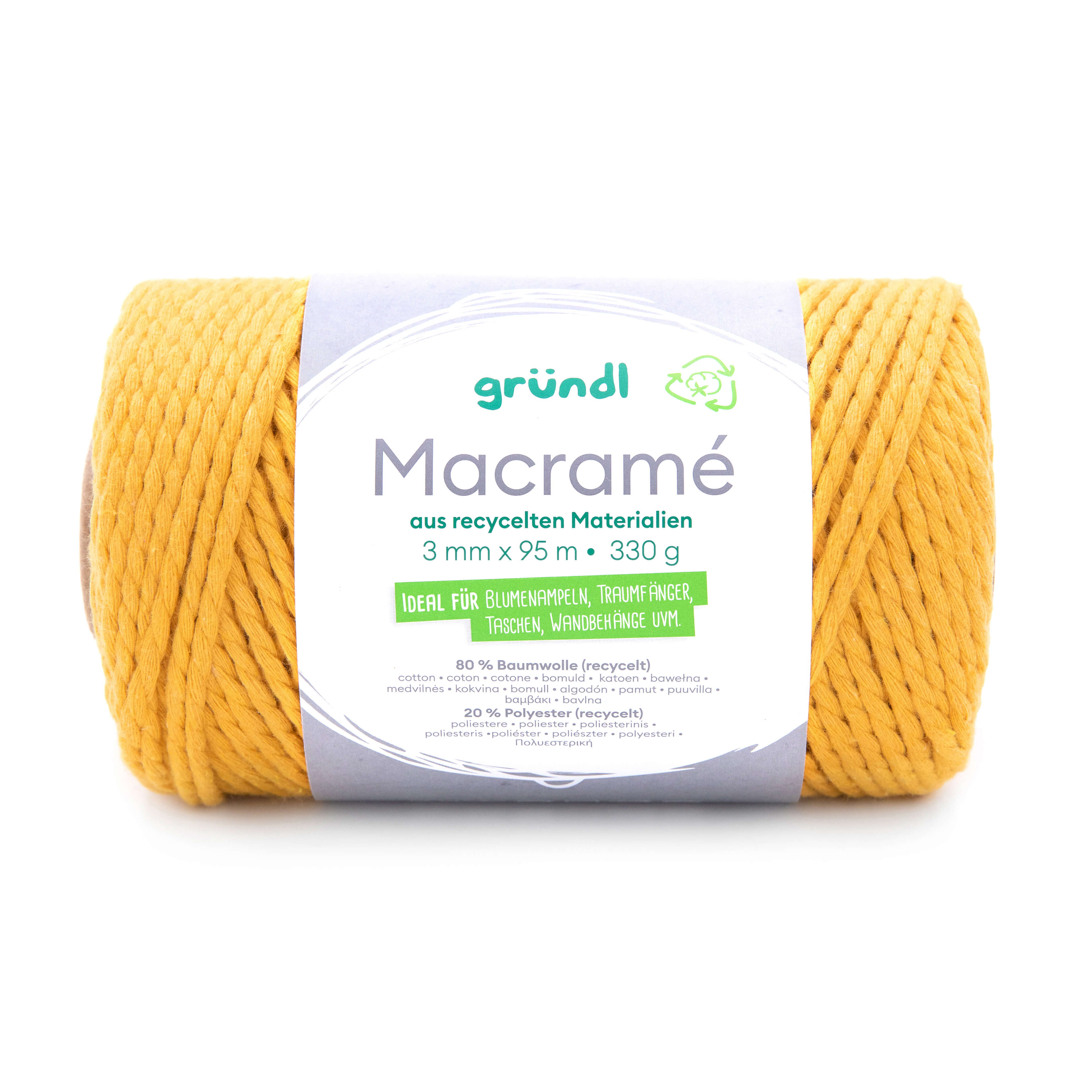 Gründl Makramee Garn 3mm 95m 330g