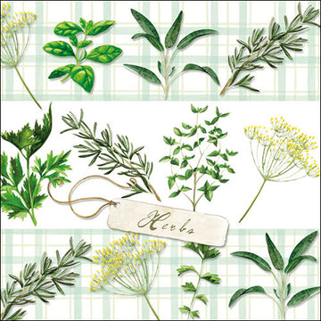 Ambiente Servietten Herb Kräuter grün 33x33cm 20 Stück