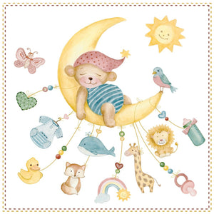 Ambiente Servietten Sleepy teddy bear 33x33cm 20 Stück FSC Mix