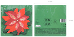 Serviette Weihnachtsstern, Servietten 20 Stück 14,5 x 15,5 cm