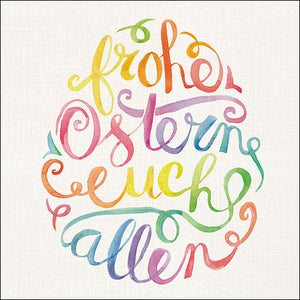 Ambiente Servietten Frohe Ostern 33x33cm 20 Stück/Verpackung