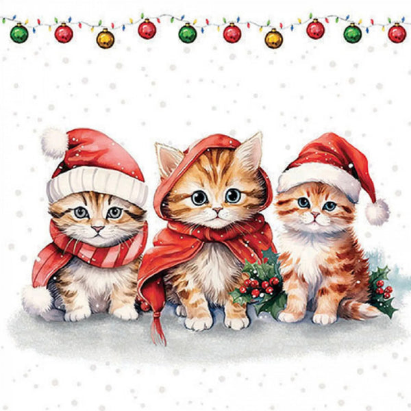 Ambiente Servietten Funny Cute Kittens FSC Mix 33x33cm 20 Stück/Verpackung