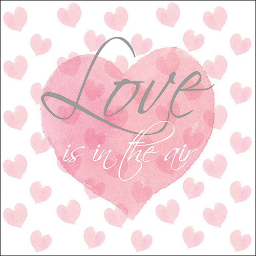 Ambiente Servietten Love Letters Herzen 33x33cm 20 Stück/Verpackung