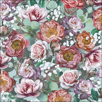 Ambiente Servietten Vintage Flowers green  33x33cm 20 Stück