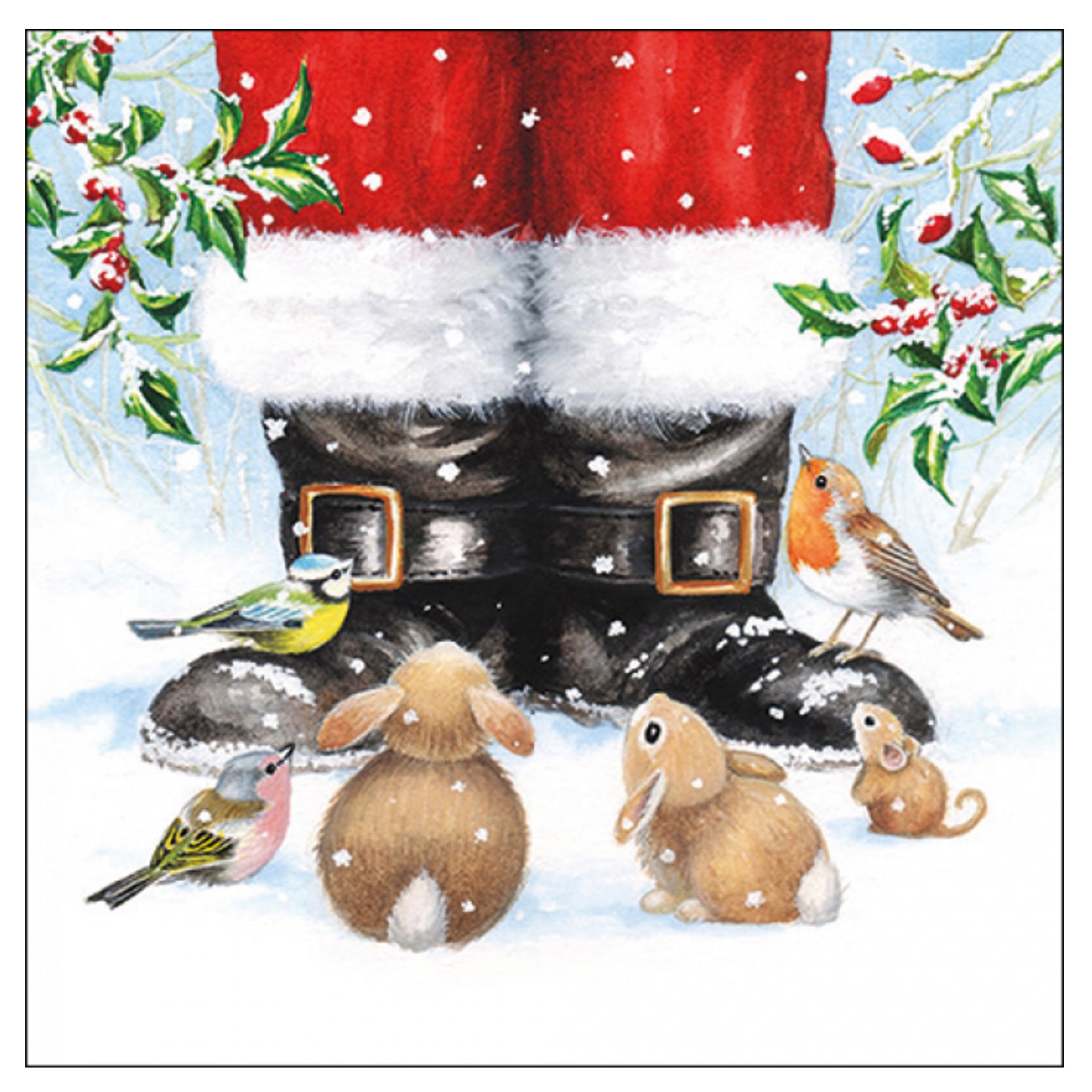 Ambiente Servietten Looking up to Santa FSC Mix 33x33cm 20 Stück/Verpackung