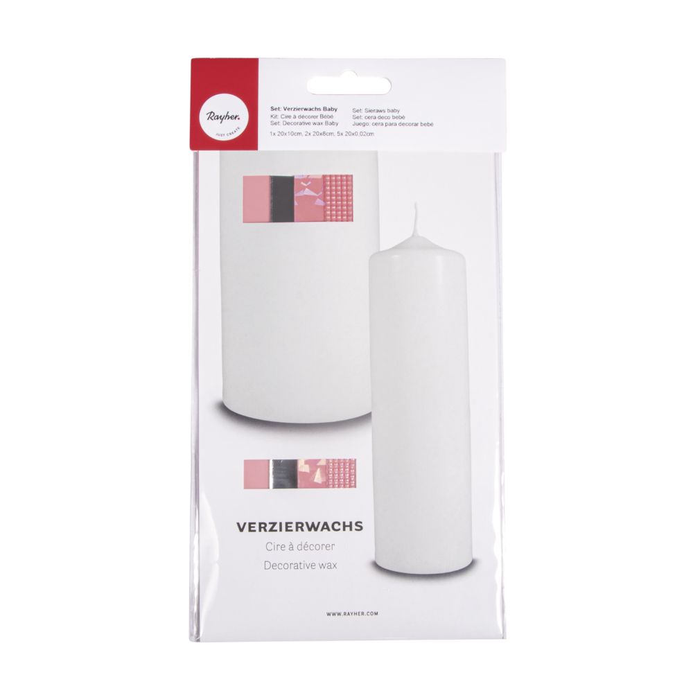 Verzierwachs Set Baby Wachsplatten und Wachsstreifen farblich sortiert SB-Btl 1Set