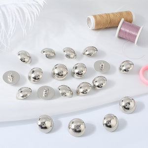 Shank Button Acrylknöpfe halbrund platin mit Öse 18x11,5mm 5 Stück