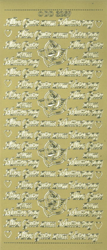 Konturensticker Alles Gute zum Muttertag / Vatertag 23x10cm 1 Bogen