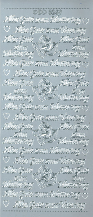 Konturensticker Alles Gute zum Muttertag / Vatertag 23x10cm 1 Bogen