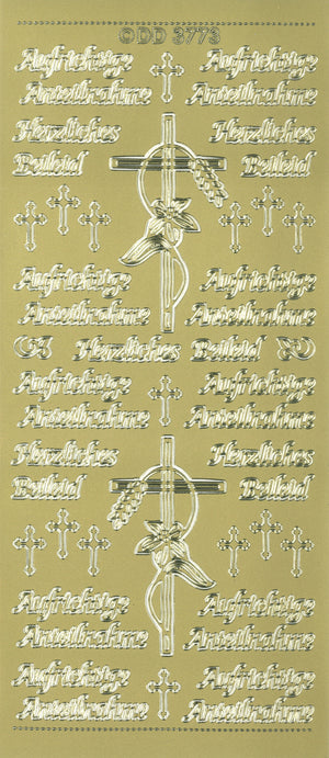 Konturensticker Schrift Aufrichtige Anteilnahme 23x10cm 1 Bogen