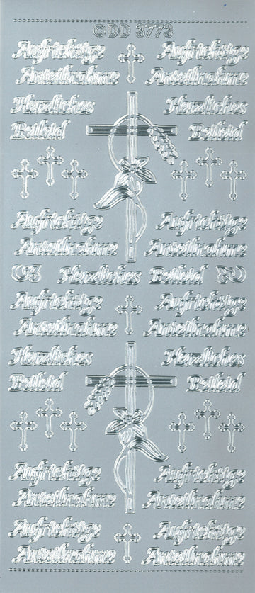Konturensticker Schrift Aufrichtige Anteilnahme 23x10cm 1 Bogen
