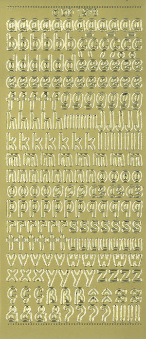 Konturensticker Kleinbuchstaben 23x10cm 1 Bogen