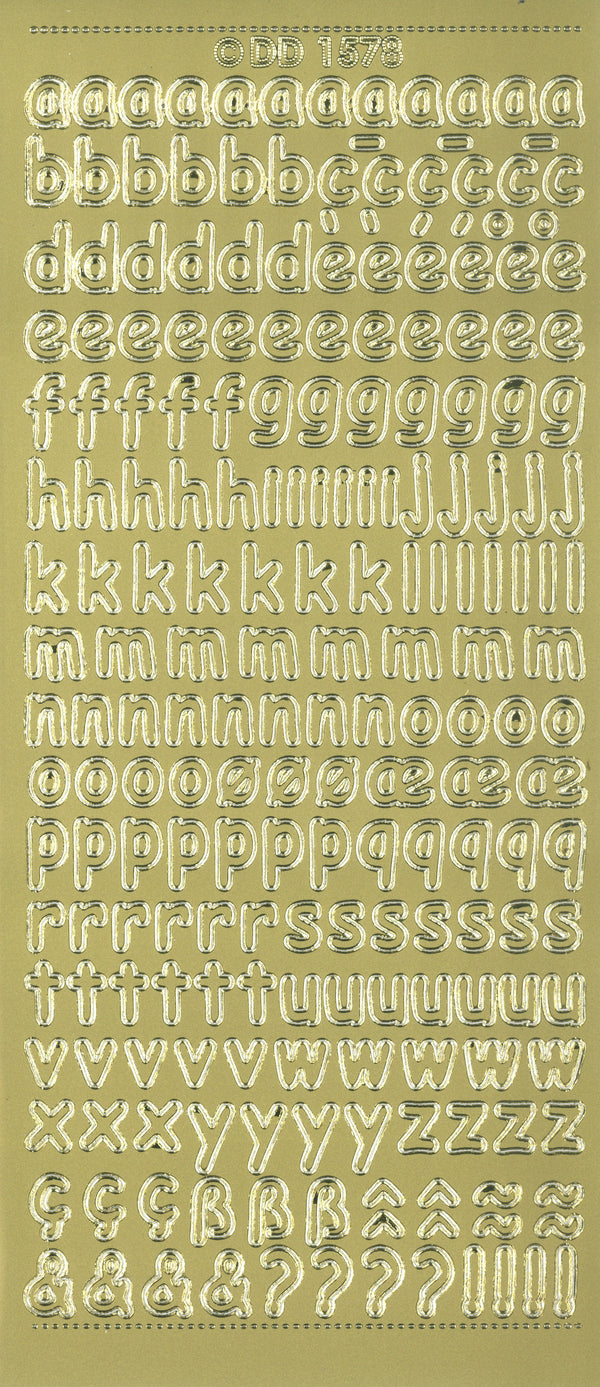 Konturensticker Kleinbuchstaben 23x10cm 1 Bogen