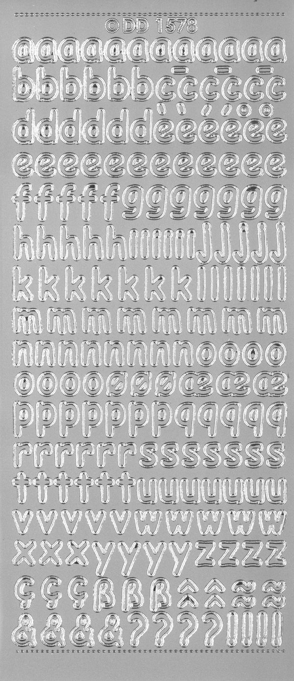 Konturensticker Kleinbuchstaben 23x10cm 1 Bogen