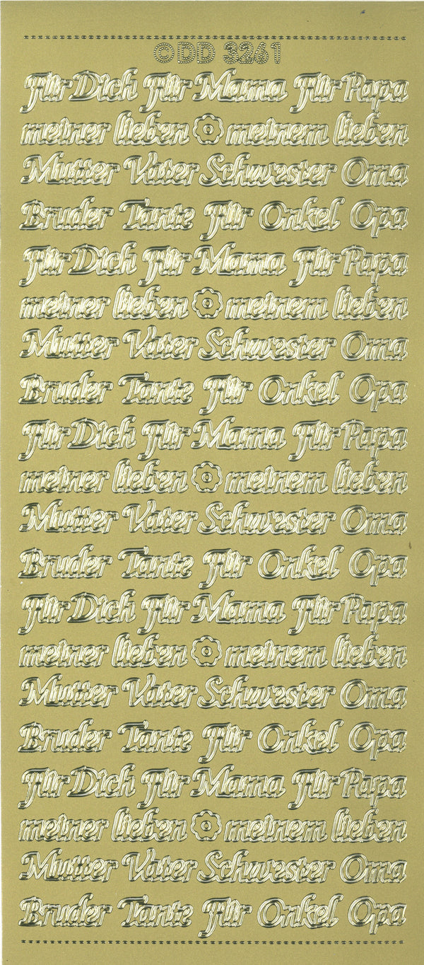 Konturensticker Schriften 