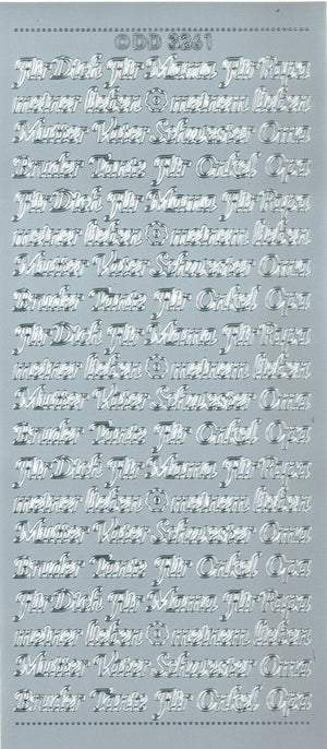 Glänzende Outline-Aufkleber Für Dich 1 Bogen 23x10cm
