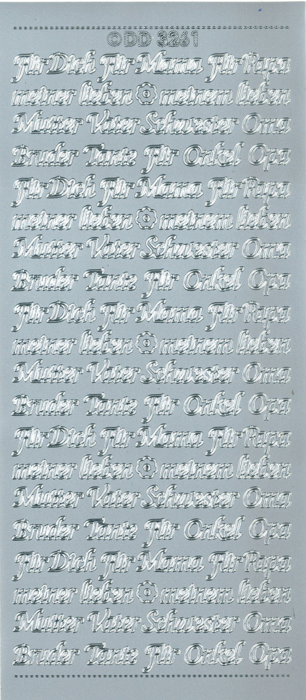 Konturensticker Schriften 