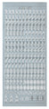 Shiny Outline Stickers Zahlen abgerundet 10x23cm 1 Bogen