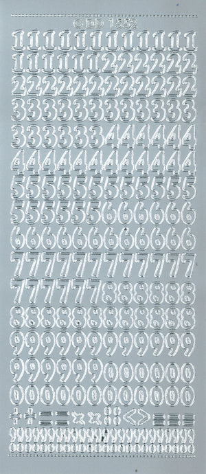 Shiny Outline Stickers Zahlen 23x10cm 1 Bogen