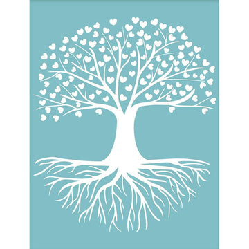 Siebdruckschablone Baum selbstklebend wiederverwendbar 22x28cm