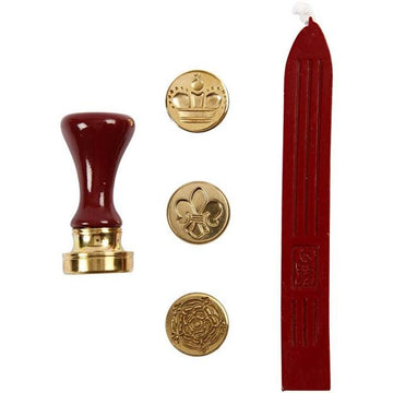Siegel-Set Heritage Siegelset 5-teilig, Krone, Lilie, Ornament
