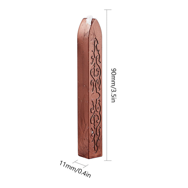Siegelwachs braun metallic, mit Docht 11 cm