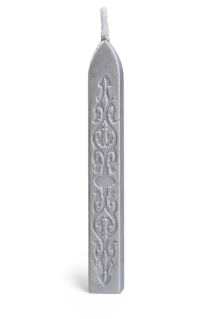 Siegelwachs mit Docht silber metallic 11cm