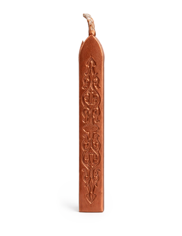 Siegelwachs kupfer metallic mit Docht 11cm