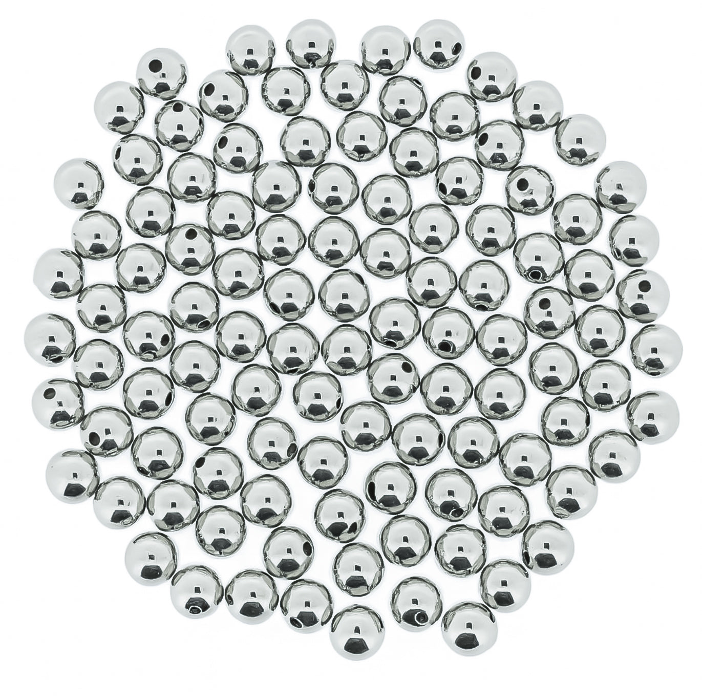 Wachsperlen rund silber 6mm 140 Stück / Dose