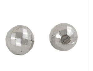Wachsperle Discokugel rund facettiert silber 10mm 10 Stk./Dose