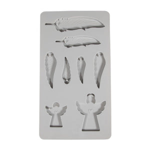 Silikon Gießform-Set Engel + Flügel 26x14,5x1cm