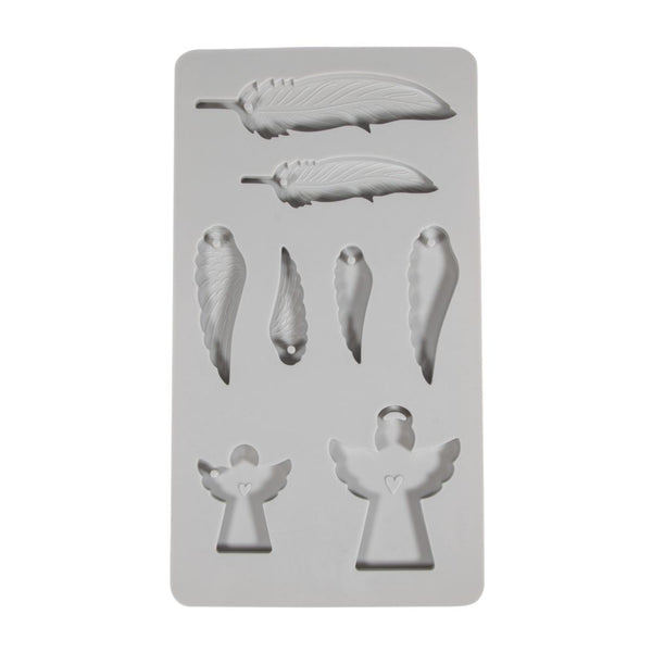 Silikon Gießform-Set Engel + Flügel 26x14,5x1cm