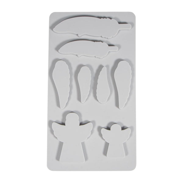 Silikon Gießform-Set Engel + Flügel 26x14,5x1cm