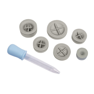 Silikon-Gießform Set Mini Geschirr 6tlg. inkl. Pipette