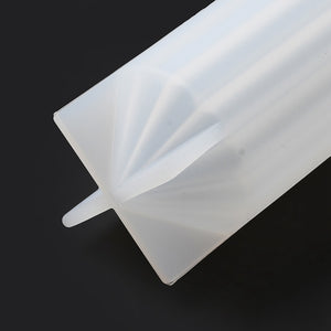 Silikonform Kerzengießform Stumpe mit Rillen 123x51mm