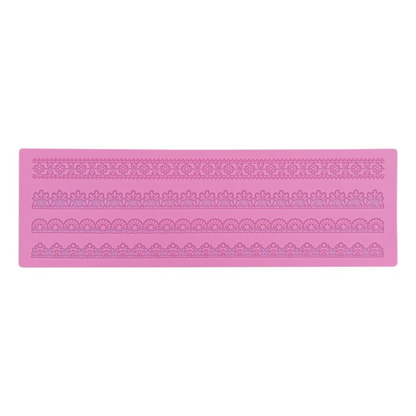 Strukturmatte Silicone Embossing Spitzenmuster Borte 388x120x2mm