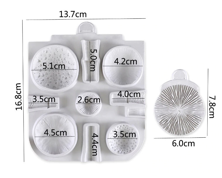 Exklusive Silikonform Pilze, Set