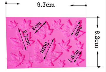 Silikon-Pressform Ahornblatt 6,2x9,7cm